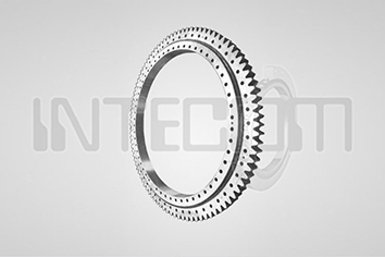 Single row slewing bearings with external toothing
